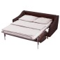 Canapé 3 places convertible en tissu de luxe HANS, chocolat