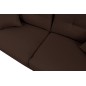 Canapé 3 places convertible en tissu de luxe HANS, chocolat