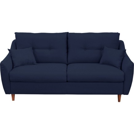 Canapé 3 places convertible en tissu de luxe HANS, bleu foncé