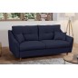 Canapé 3 places convertible en tissu de luxe HANS, bleu foncé