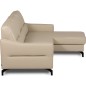 Canapé d'angle convertible en cuir italien luxe 5 places, FARINI, coffre, BEIGE, angle droit Canapé d'angle convertible en cuir italien luxe 5 places, FARINI, coffre, BEIGE, angle droit