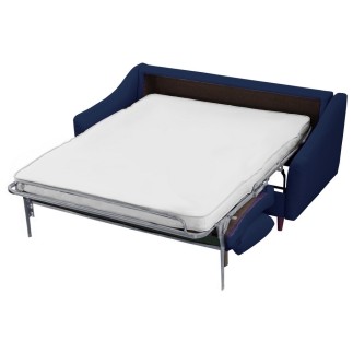 Canapé 3 places convertible en tissu de luxe HANS, bleu foncé