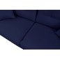 Canapé 3 places convertible en tissu de luxe HANS, bleu foncé