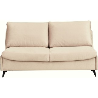Canapé 3 places convertible en velours de luxe BOGAR, beige