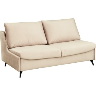 Canapé 3 places convertible en velours de luxe BOGAR, beige