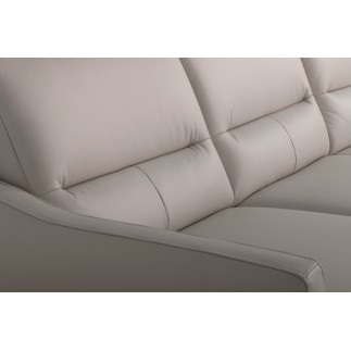 Canapé d'angle convertible en cuir italien luxe 5 places