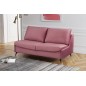 Canapé 3 places convertible en velours de luxe BOGAR, rose pale