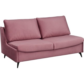Canapé 3 places convertible en velours de luxe BOGAR, rose pale