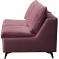 Canapé 3 places convertible en velours de luxe BOGAR, rose pale