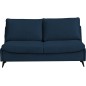 Canapé 3 places convertible en velours de luxe BOGAR, bleu foncé