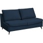 Canapé 3 places convertible en velours de luxe BOGAR, bleu foncé