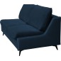 Canapé 3 places convertible en velours de luxe BOGAR, bleu foncé
