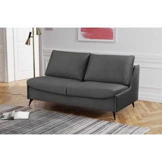 Canapé 3 places convertible en velours de luxe BOGAR, gris foncé