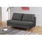 Canapé 3 places convertible en velours de luxe BOGAR, gris foncé