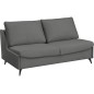 Canapé 3 places convertible en velours de luxe BOGAR, gris foncé
