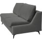 Canapé 3 places convertible en velours de luxe BOGAR, gris foncé