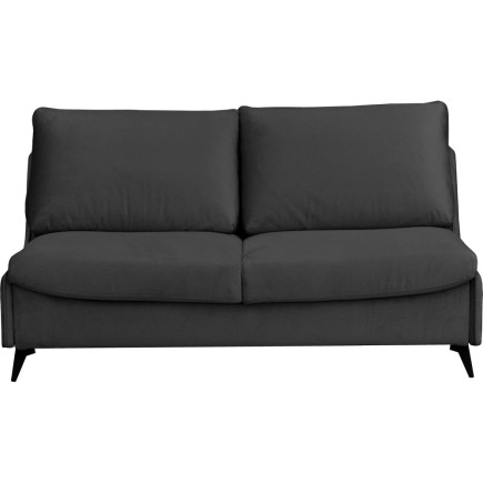 Canapé 3 places convertible en velours de luxe BOGAR, anthracite
