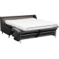 Canapé 3 places convertible en velours de luxe BOGAR, anthracite