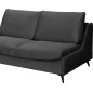 Canapé 3 places convertible en velours de luxe BOGAR, anthracite