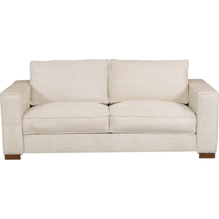 Canapé 3 places convertible en velours cottelé de luxe TEX, beige clair