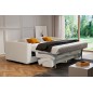 Canapé 3 places convertible en velours cottelé de luxe TEX, beige clair