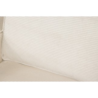 Canapé 3 places convertible en velours cottelé de luxe TEX, beige clair