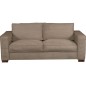Canapé 3 places convertible en velours cottelé de luxe TEX, marron