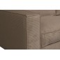 Canapé 3 places convertible en velours cottelé de luxe TEX, marron