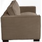 Canapé 3 places convertible en velours cottelé de luxe TEX, marron