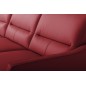 Canapé d'angle convertible en cuir italien luxe 5 places, FARINI, coffre, rouge, angle gauche Canapé d'angle convertible en cuir italien luxe 5 places, FARINI, coffre, rouge, angle gauche
