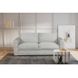 Canapé 3 places convertible en velours cottelé de luxe TEX, gris clair