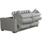 Canapé 3 places convertible en velours cottelé de luxe TEX, gris clair