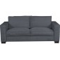 Canapé 3 places convertible en velours cottelé de luxe TEX, gris foncé