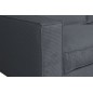Canapé 3 places convertible en velours cottelé de luxe TEX, gris foncé