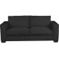 Canapé 3 places convertible en velours cottelé de luxe TEX, noir