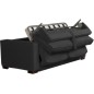 Canapé 3 places convertible en velours cottelé de luxe TEX, noir