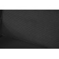 Canapé 3 places convertible en velours cottelé de luxe TEX, noir