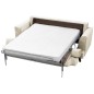 Canapé 3 places convertible en velours de luxe INDY, beige clair