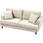 Canapé 3 places convertible en velours de luxe INDY, beige clair