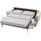 Canapé 3 places convertible en velours de luxe INDY, beige clair