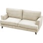 Canapé 3 places convertible en velours de luxe INDY, beige clair