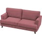 Canapé 3 places convertible en velours de luxe INDY, rose pale