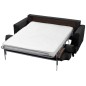 Canapé 3 places convertible en velours de luxe INDY, gris anthracite