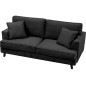 Canapé 3 places convertible en velours de luxe INDY, gris anthracite