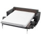 Canapé 3 places convertible en velours de luxe INDY, gris foncé