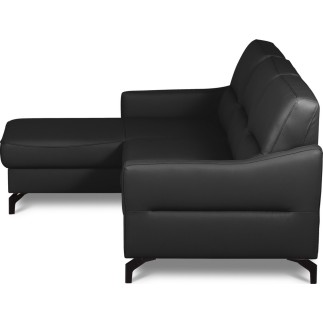Canapé d'angle convertible en cuir italien luxe 5 places