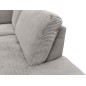 Canapé d'angle en velours côtelé luxe 5 places, SANDRO, gris, angle droit (vu de face) Canapé d'angle en velours côtelé luxe 5 places, SANDRO, gris, angle droit (vu de face)
