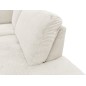 Canapé d'angle en velours côtelé luxe 5 places, SANDRO, blanc cassé, angle droit (vu de face) Canapé d'angle en velours côtelé luxe 5 places, SANDRO, blanc cassé, angle droit (vu de face)
