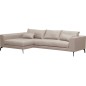 Canapé d'angle en tissu luxe 5 places, BERGAMO, beige, angle gauche (vu de face) Canapé d'angle en tissu luxe 5 places, BERGAMO, beige, angle gauche (vu de face)
