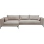 Canapé d'angle en tissu luxe 5 places, BERGAMO, beige, angle gauche (vu de face) Canapé d'angle en tissu luxe 5 places, BERGAMO, beige, angle gauche (vu de face)